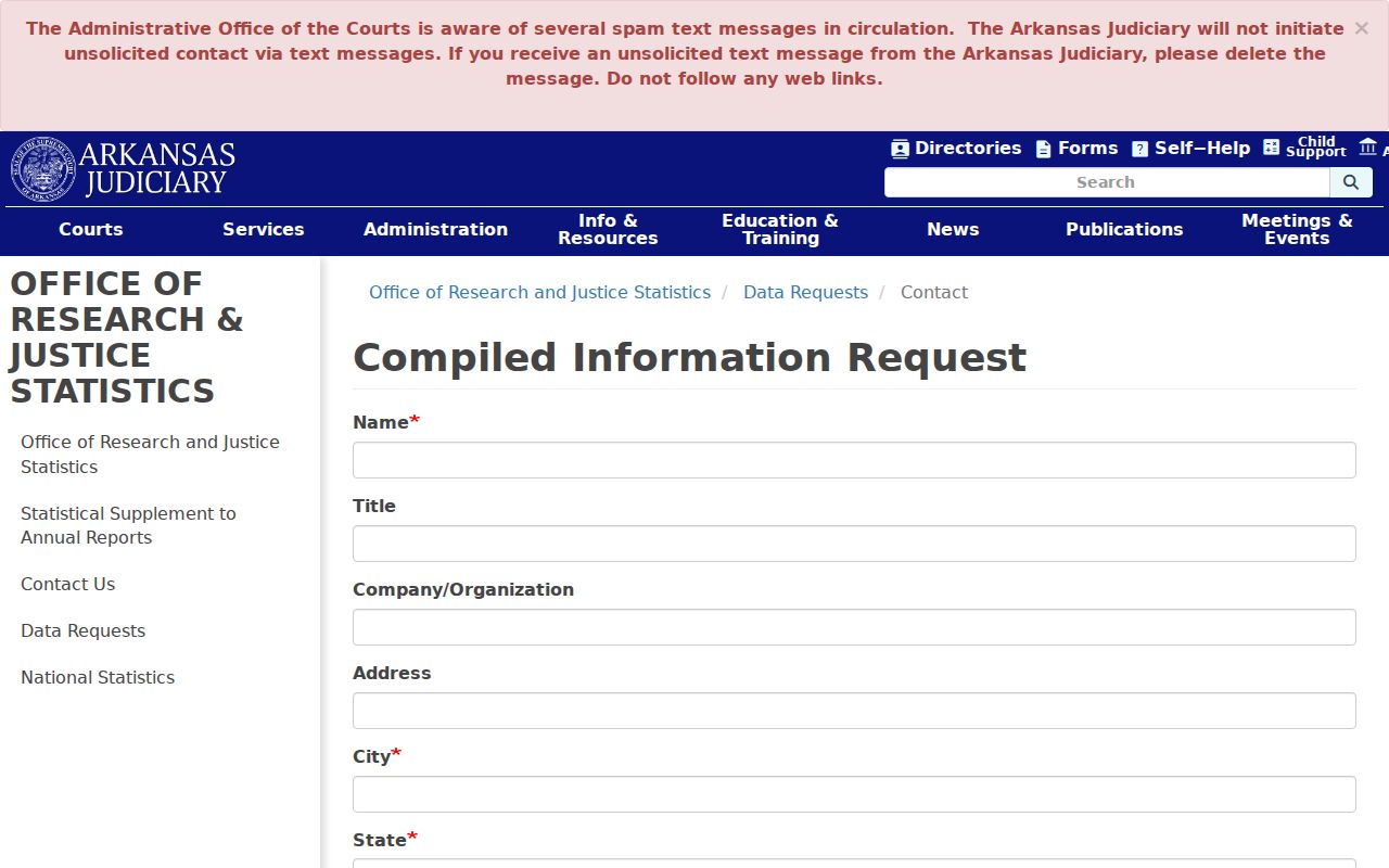 Clay County civil docket compiled information request form