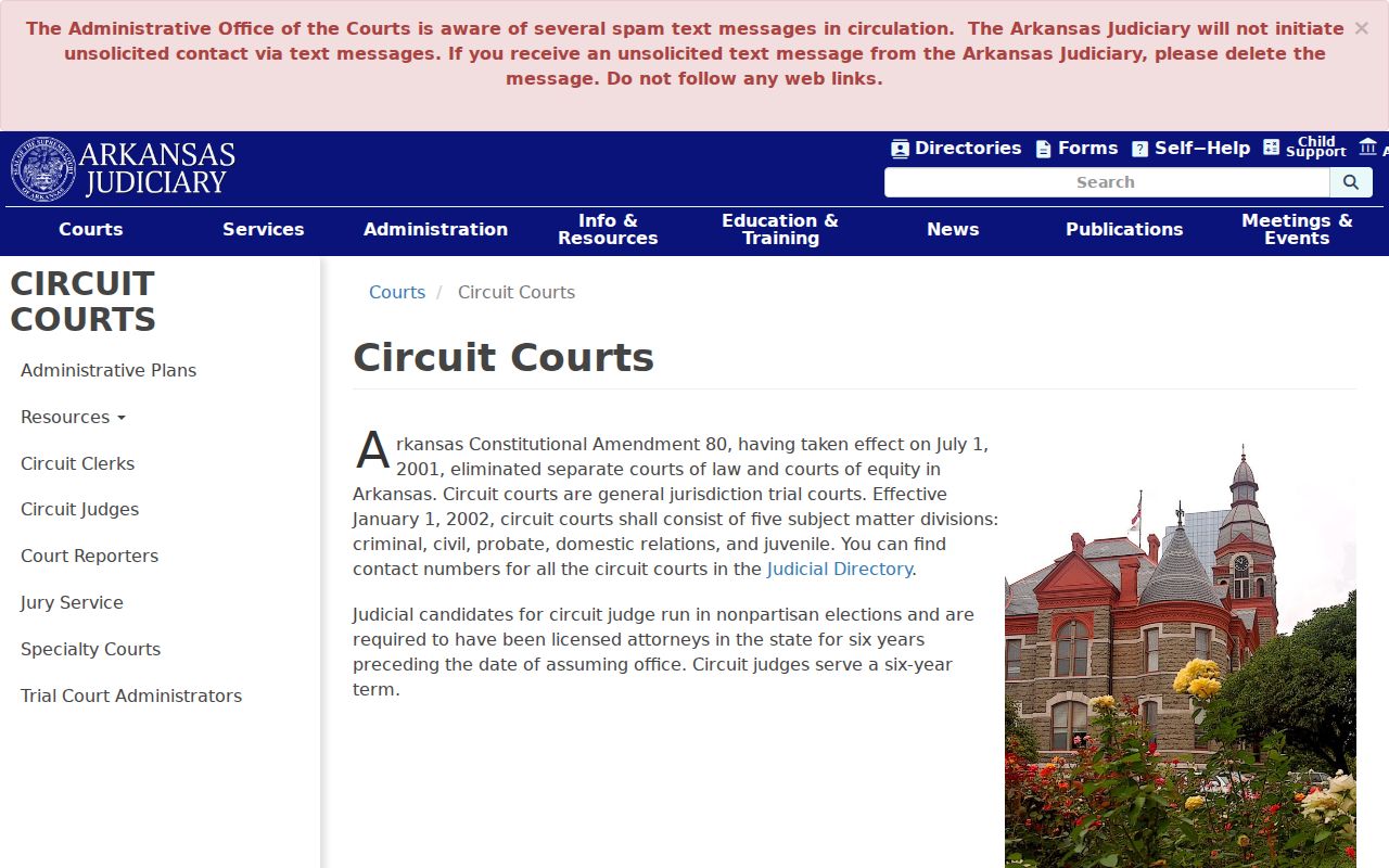 Clay County criminal docket Circuit Court jurisdiction page